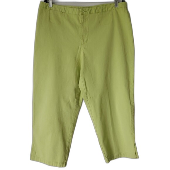 Liz Claiborne Women's Audra Pants Capri Size 16 Light Green Light Academia - Picture 1 of 5